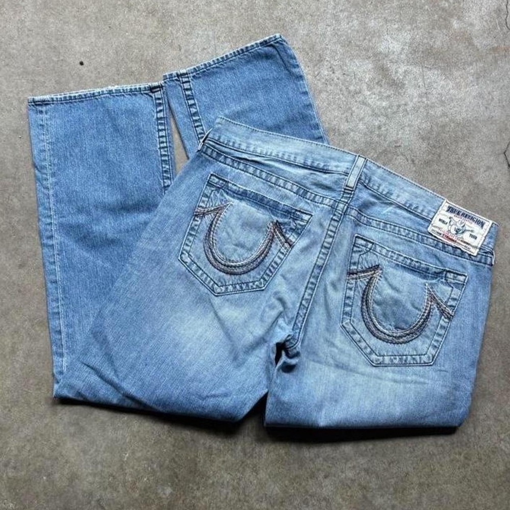 Vintage made in USA True Religion blue jeans  Size 40"